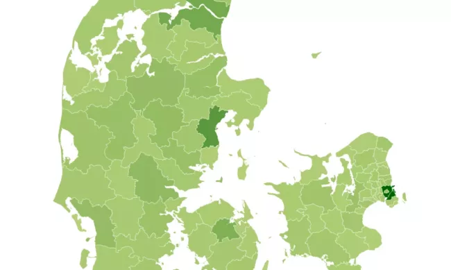 fodboldspillere pr kommune i Danmark