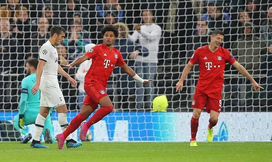 serge gnabry tottenham bayern fire mål