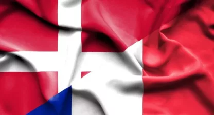 danmark frankrig flag