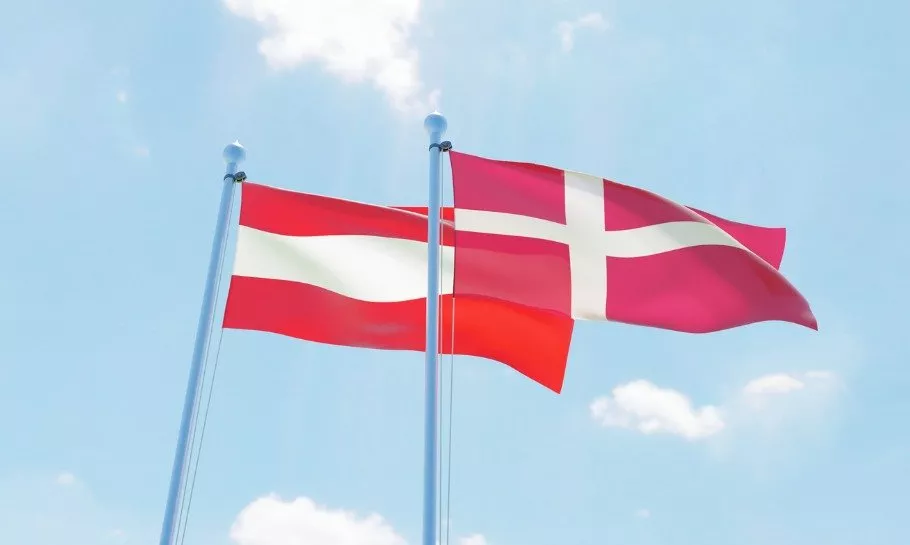 østrig danmark flag