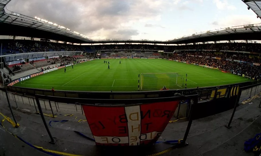 udsigt fra faxe tribunen på brøndby stadion