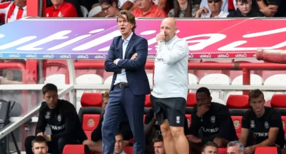 Thomas Frank og Brian Riemer i Brentford